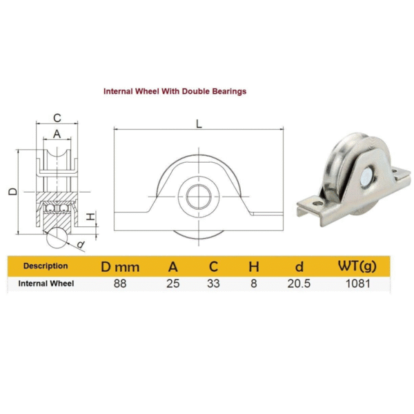 Internal Wheel – Smooth & Durable Gate Movement