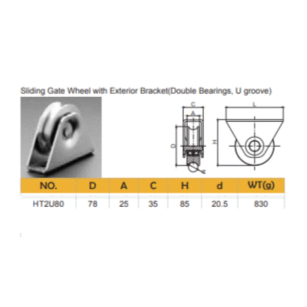 External Wheel – Smooth & Reliable Gate Rolling