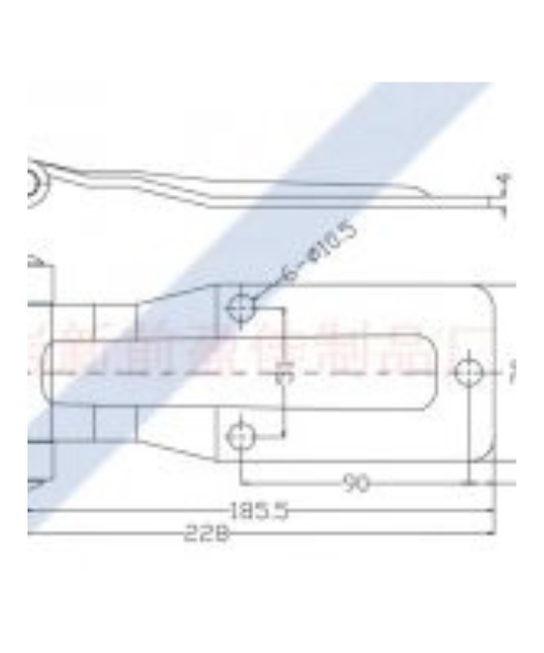 228mm Stainless Steel Rear Door Hinge for Trucks