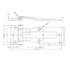 228mm Zinc-Plated Steel Rear Door Hinge for Trucks