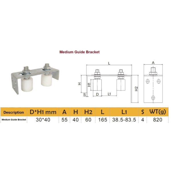 Medium Guide Bracket – Compact & Reliable Gate Guide