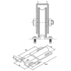 Sliding Gate Floor Track – 1m Length, 20mm Wheel