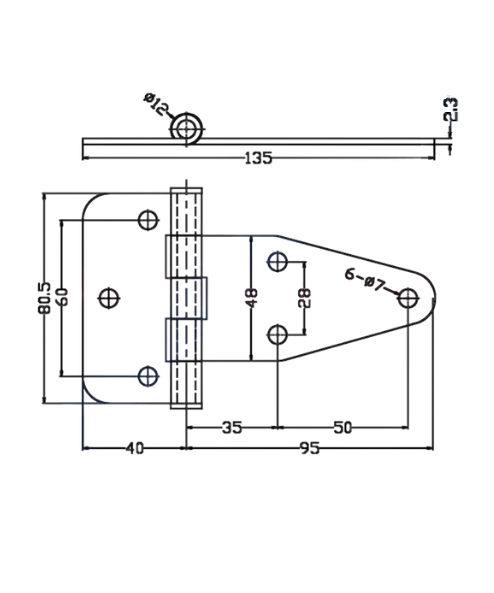 Heavy Duty Stainless Steel T Hinges