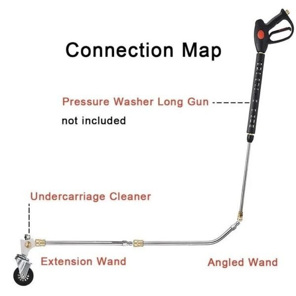 Car Pressure Washer Undercarriage Cleaner 4000 PSI Kit