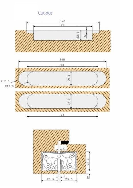 Heavy-Duty Invisible Door Hinge – 180° Adjustable