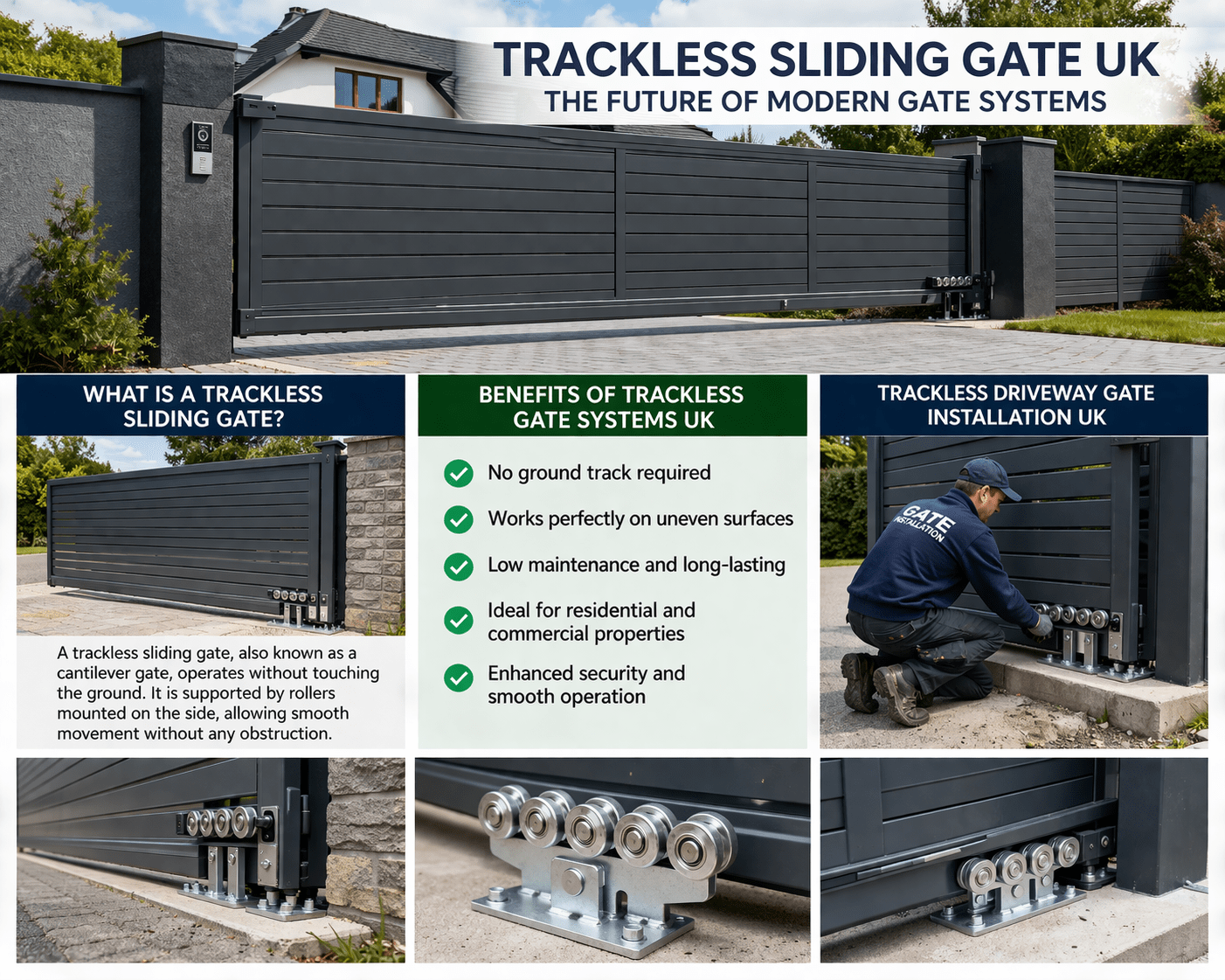 Trackless Sliding Gate UK – The Future of Modern Gate Systems