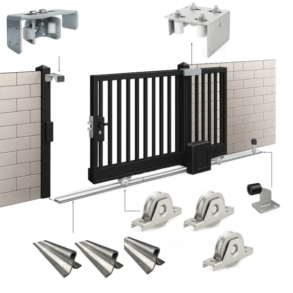 Sliding Gate Kit In-Concrete Track Internal Wheels-4.5m Gate Sliding Gate Kit In-Concrete Track Internal Wheels-4.5m Gate