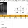 final 2 CANTILEVER GATE Wheel Mounting Bracket Kit/Adjustable Fixing Plate & Hook Bolts